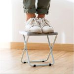 Tragbarer Klapphocker, Eisenrahmenbeine, leichter zusammenklappbarer Stuhl – Bild 5