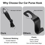Auto-Kinderwagen-Aufbewahrungshaken, multifunktionale Auto-Sitz-Heck-Aufhänger, A62 – Bild 3