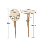 Klappbarer Weintisch aus Holz für den Außenbereich, Picknick, mit eingesetztem Weinregal, Durchmesser 24 cm – Bild 4