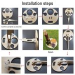 Klappbarer Weintisch aus Holz für den Außenbereich, Picknick, mit eingesetztem Weinregal, Durchmesser 24 cm – Bild 6