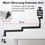 Mikrofonständer, Tischhalterung, 360 Grad verstellbarer Auslegerhalter – Bild 3