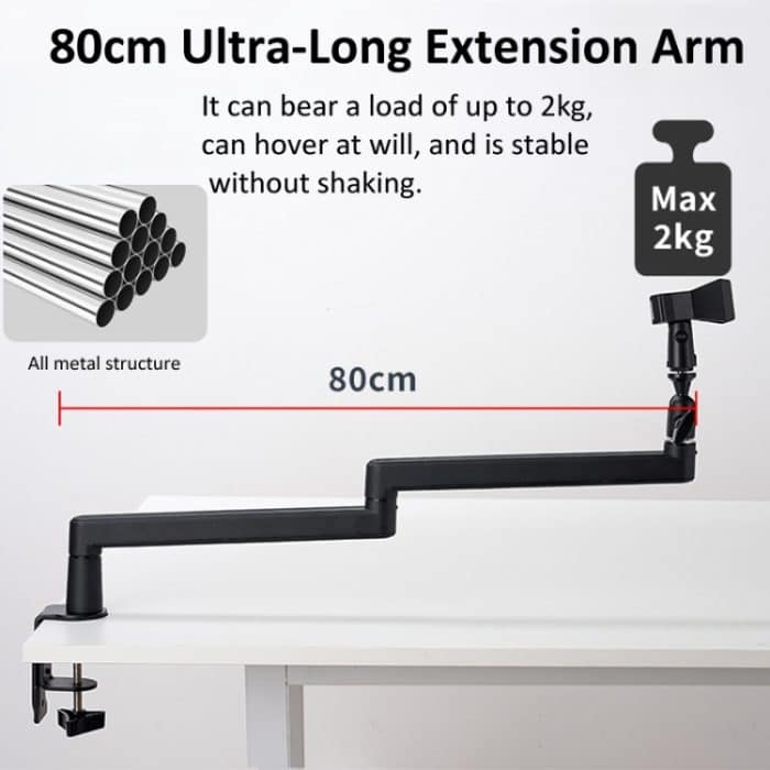 Mikrofonständer, Tischhalterung, 360 Grad verstellbarer Auslegerhalter – Bild 3