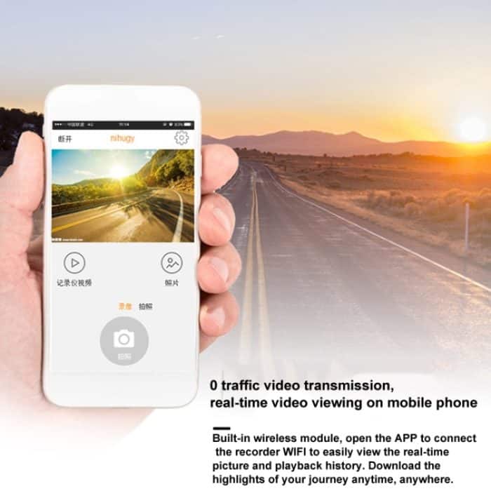 S600 1080P Wifi Dash Cam 170 Grad Weitwinkelobjektiv Versteckter Autofahrrekorder – Bild 6