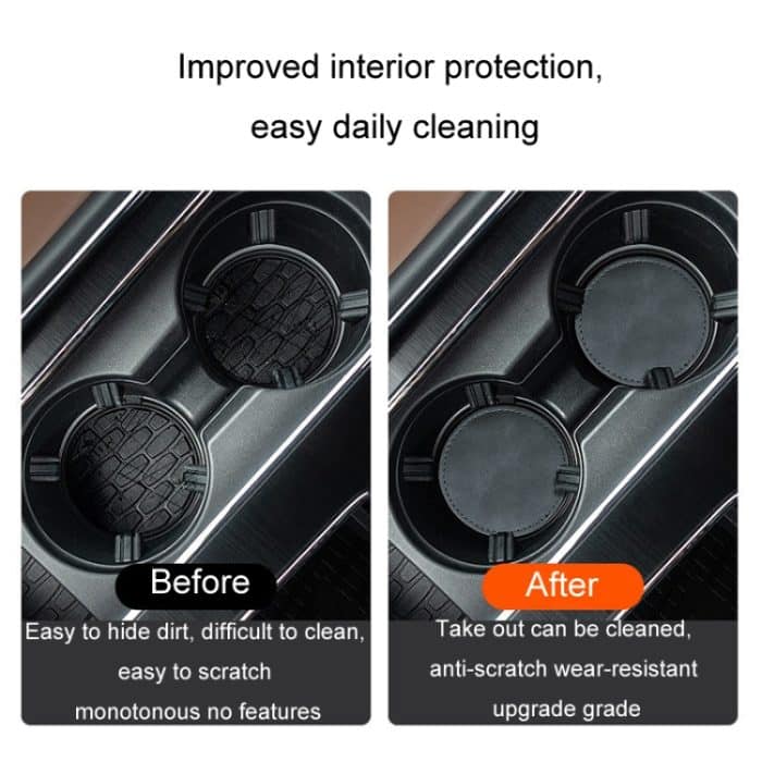 2 teile/satz Auto Wildleder Anti-Slip Wasser Untersetzer Auto Innen Dekoration – Bild 6