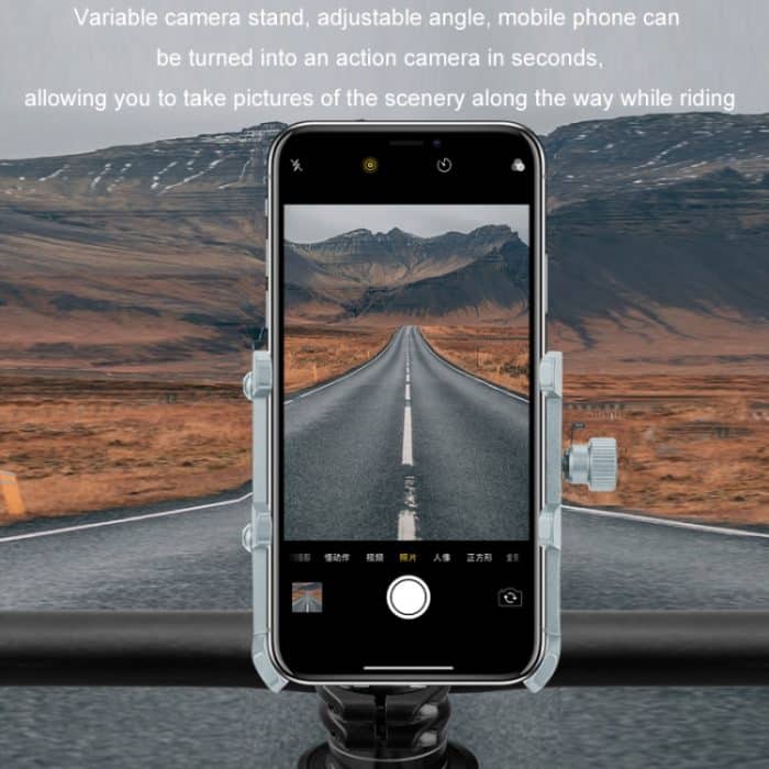 JOHORSE Fahrrad stoßfester Handyhalter Motorrad-Reitausrüstung, Stem Red, Stem Black, Stem Silver, Handlebar Red, Handlebar Black, Handlebar Silver – Bild 9