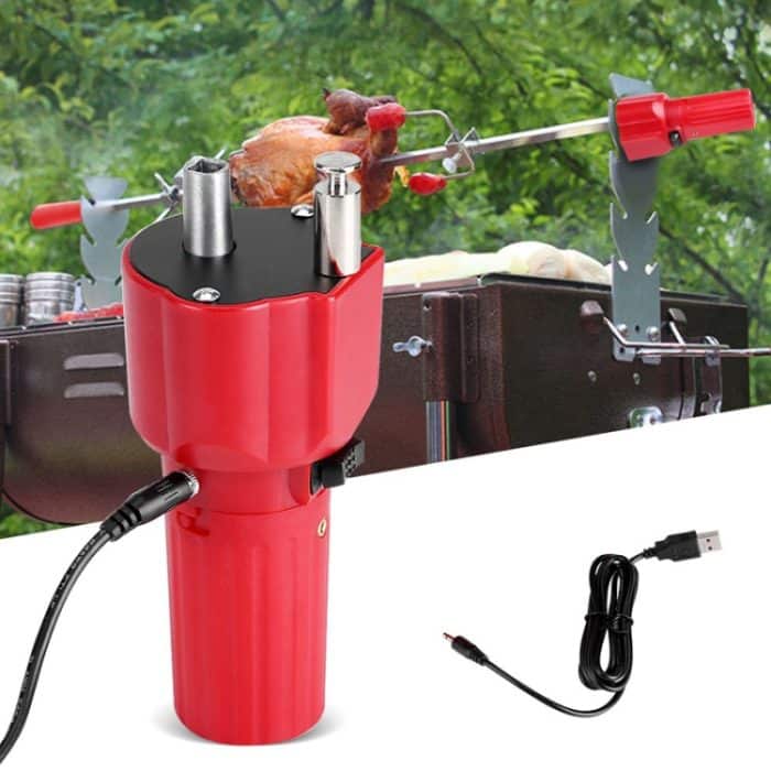 Outdoor-Picknick-Grill-Drehmotor-Grillmotor-Halterungszubehör mit USB-Kabel, USB Cable Powered – Bild 6