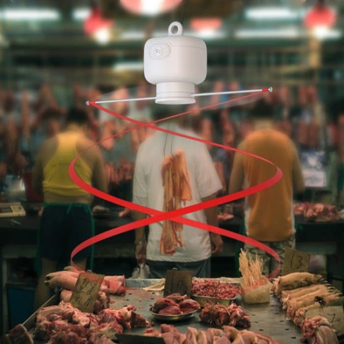 Feinkost-Fliegenfang-Deckenventilator, Catering, Restaurant, Fliegenschutzgerät, USB Plug-in Version – Bild 2