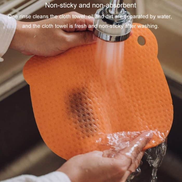 Holzzellstoff, Baumwolllappen, Küche, saugfähige, spurlose Reinigungstücher, ölfreie Schwammtücher, Color Random – Bild 5