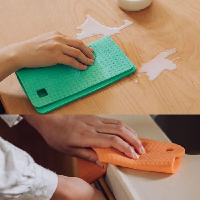 Holzzellstoff, Baumwolllappen, Küche, saugfähige, spurlose Reinigungstücher, ölfreie Schwammtücher, Color Random – Bild 8