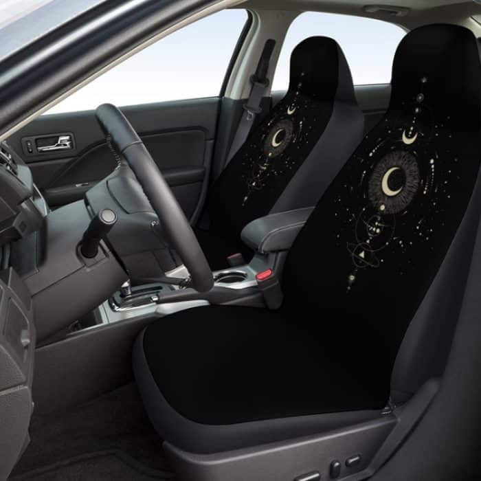 Auto Universal bedruckter Sitzschutz Automobildekorationszubehör, Gold Moon – Bild 5