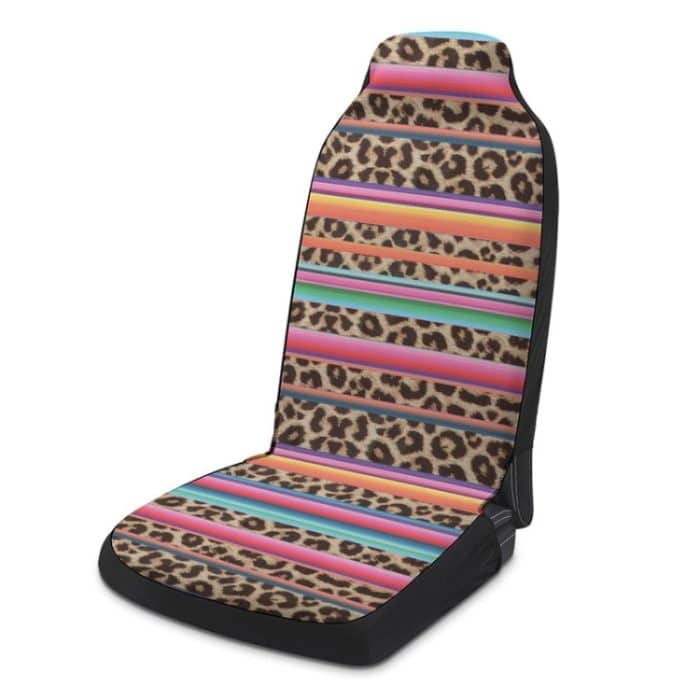 Auto Universal bedruckter Sitzschutz Automobildekorationszubehör, Colorful Leopard Pattern – Bild 1