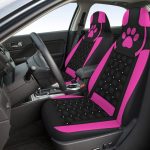 Auto Universal bedruckter Sitzschutz Automobildekorationszubehör, Pink Footprints – Bild 5