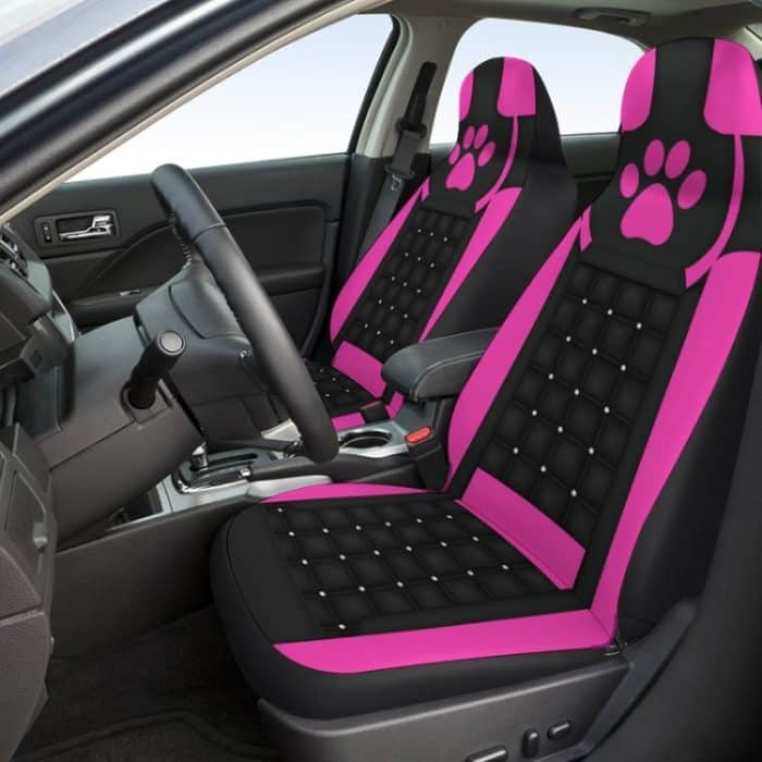 Auto Universal bedruckter Sitzschutz Automobildekorationszubehör, Pink Footprints – Bild 5