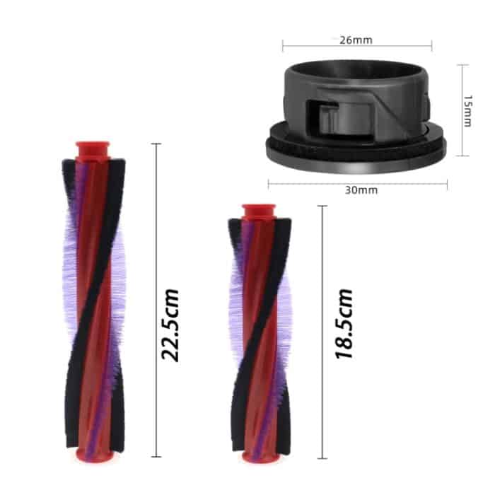 Für Dyson V6 DC59 DC62 SV03 Staubsauger Bürstenkopf Roller Bar, 185mm, 225mm, End Cap – Bild 2