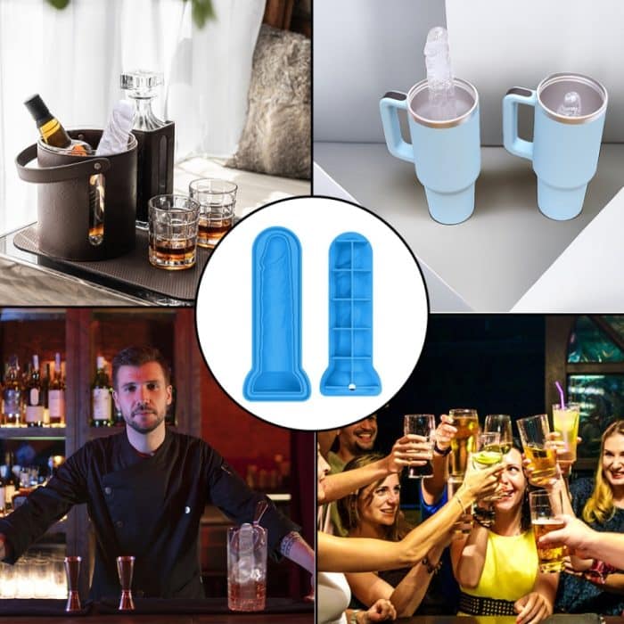 Parodie-Eisgitterform mit Deckel, selbstdichtende Silikon-Eisformen für Whisky-Eisbereiter, Small – Bild 2