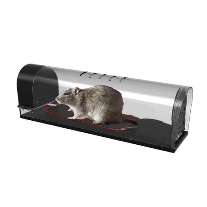 TBD0604789701A.jpg Hochempfindliche automatische Pedal-Mausefalle aus transparentem Kunststoff für den Haushalt – Bild 1