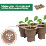 6 Löcher Kindergarten Box Kleine Gemüse Blume Pflanze Atmungsaktive Wachsende Tablett Silikon Klapp Kindergarten Topf – Bild 7
