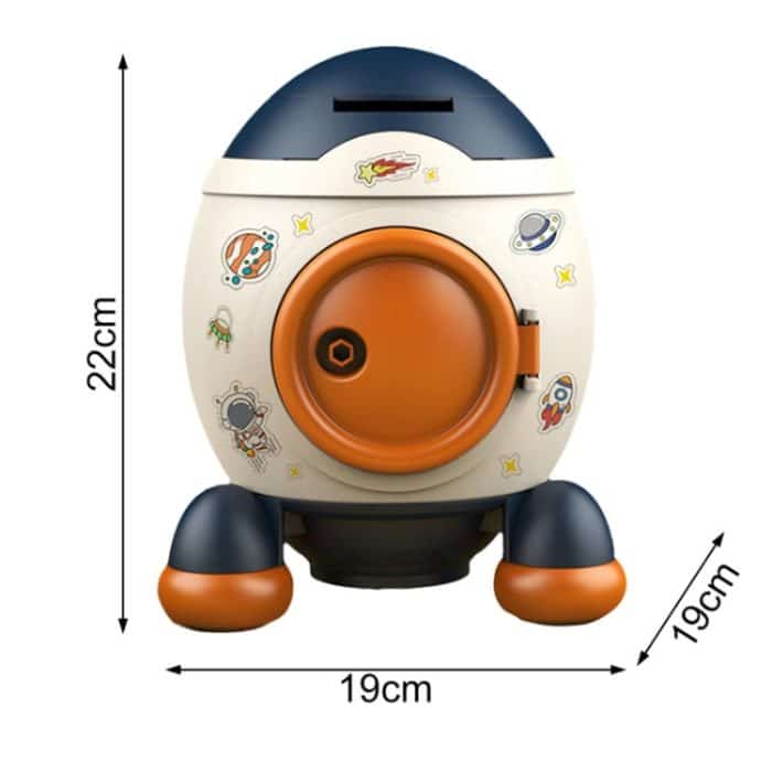 Kinder Cartoon Rakete Spardose Sparkasse Ornament Geschenke für Jungen und Mädchen – Bild 2