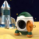 Kinder Cartoon Rakete Spardose Sparkasse Ornament Geschenke für Jungen und Mädchen – Bild 6