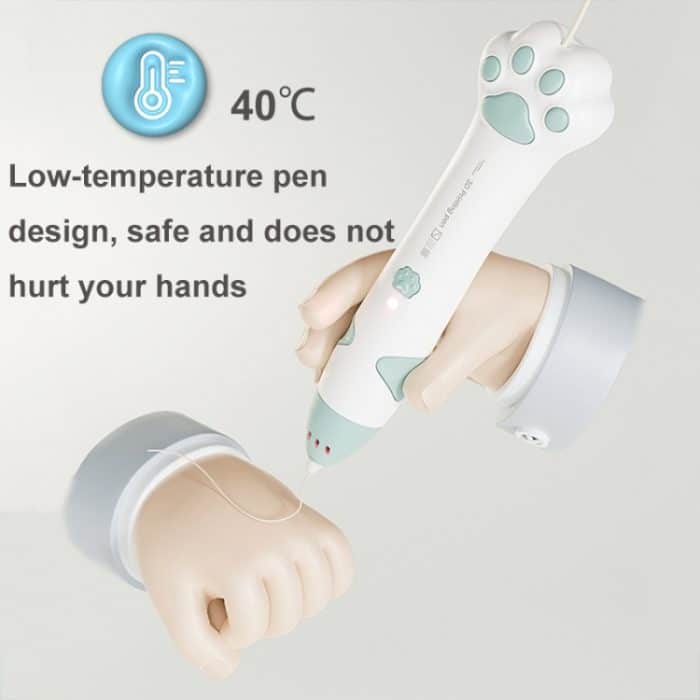 Katzenklaue USB-Aufladung Niedertemperatur-3D-Druckstift Kinder DIY Graffiti 3D-Malstift – Bild 4