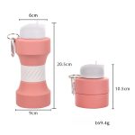 650 ml große Kapazität Sport Silikon Wasserflasche faltbare Fitness Hantel Wasserbecher – Bild 3