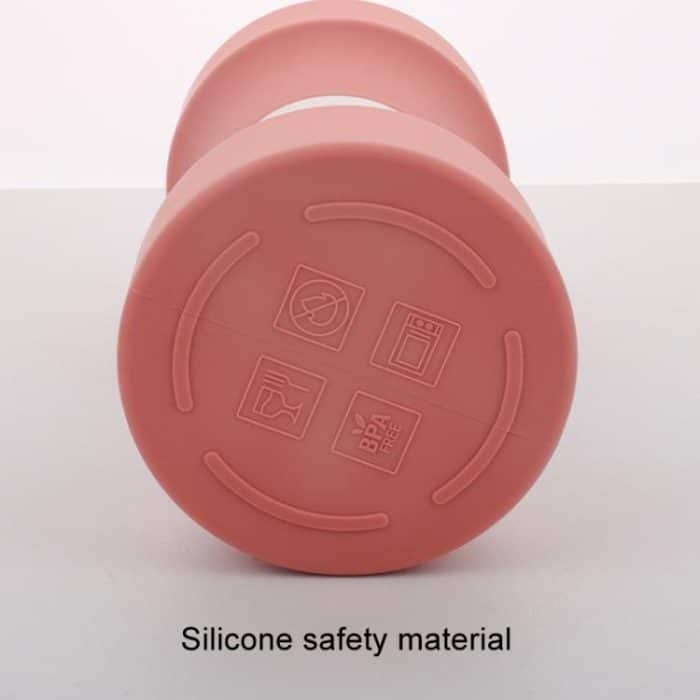 650 ml große Kapazität Sport Silikon Wasserflasche faltbare Fitness Hantel Wasserbecher – Bild 5