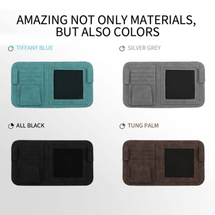 Auto-Sonnenblende, Geldscheinhalter, Brillenclip, Aufbewahrungstasche – Bild 2