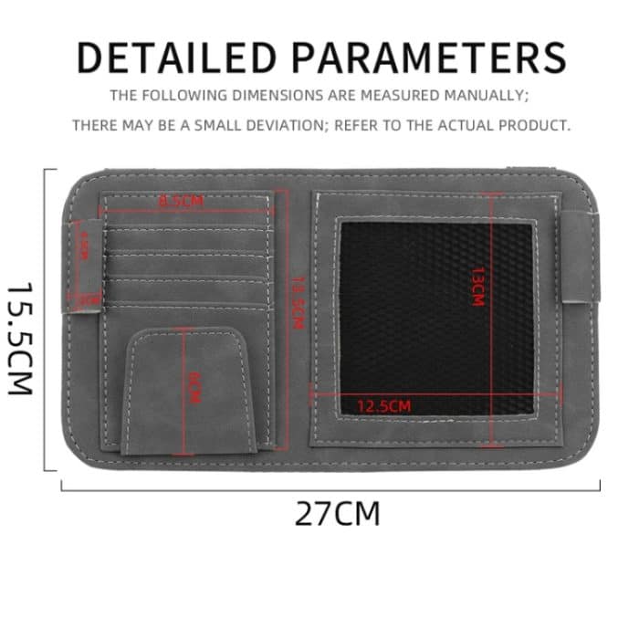 Auto-Sonnenblende, Geldscheinhalter, Brillenclip, Aufbewahrungstasche – Bild 3