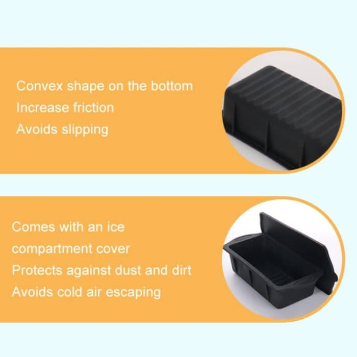 Silikon-Eisgitterformen, Eisaufbewahrungsbox mit Deckel, With Lid 1.5L (Black), With Lid 1.5L (Blue) – Bild 5