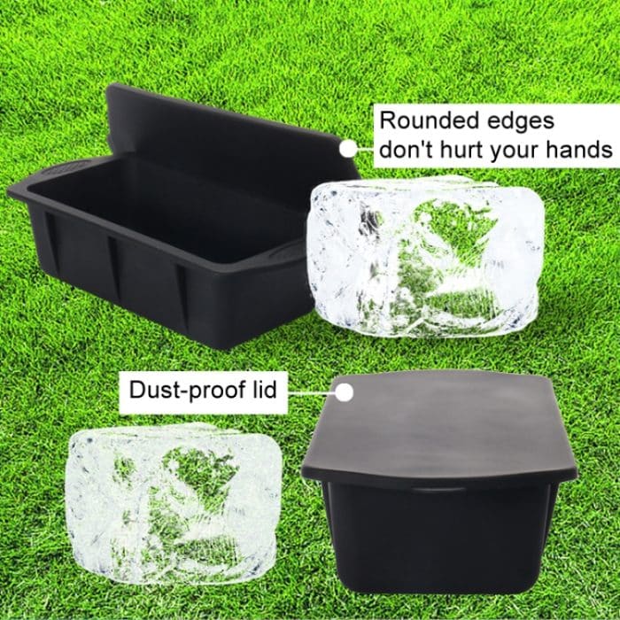 Silikon-Eisgitterformen, Eisaufbewahrungsbox mit Deckel, With Lid 1.5L (Black), With Lid 1.5L (Blue) – Bild 7