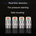 4 teile/satz Fahrzeug Reifen Ventil Kappen Hohe Präzision Reifendruck Überwachung Warnung Kappe, Plastic Core – Bild 2
