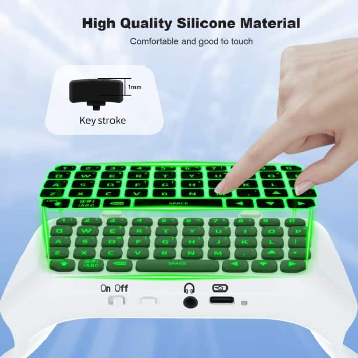 Für PS5 JYS-P5172 Gamepad Drahtlose Bluetooth externe Tastatur, ohne Gamepad, JYS-P5172 (Black), JYS-P5172 (White) – Bild 6