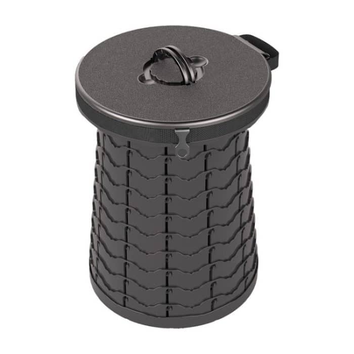 Auto im Freien multifunktionale einziehbare verdickte Klapphocker tragbare Toilette, 50cm(Black) – Bild 1