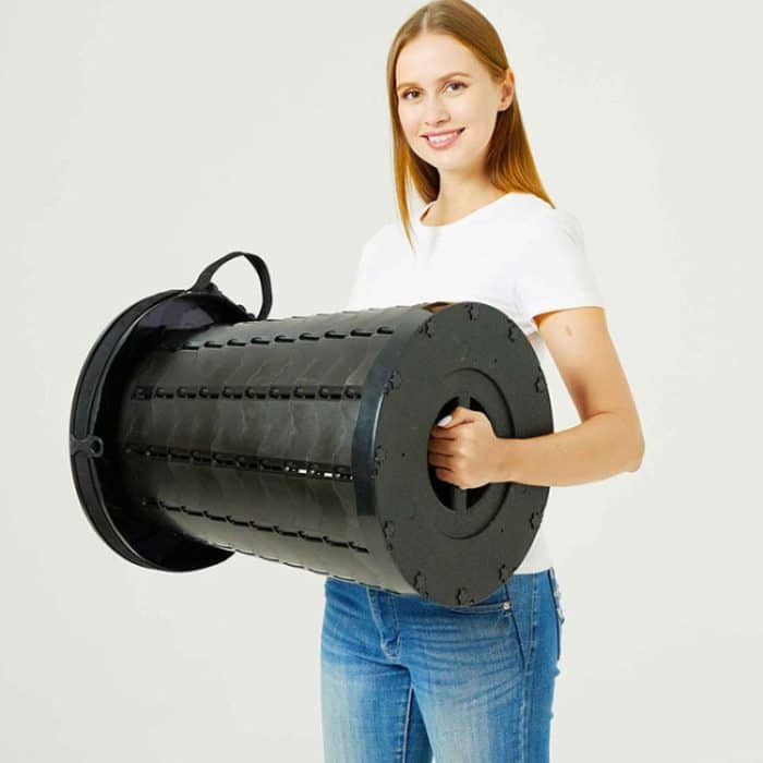 Auto im Freien multifunktionale einziehbare verdickte Klapphocker tragbare Toilette, 50cm(Black) – Bild 4