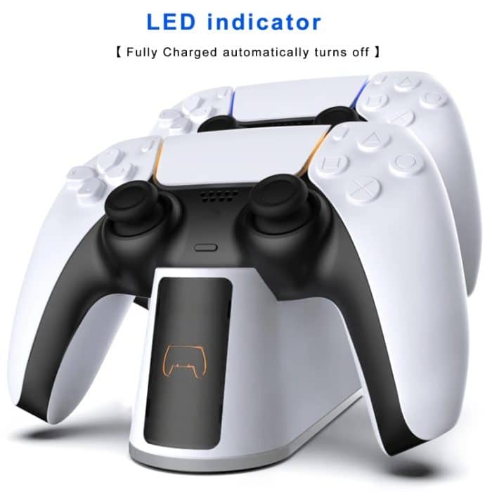 Für PS5-Griff-Ladegerät, bunter Griff, doppeltes Schnelllade-LED-Lampensitz-Ladegerät – Bild 4