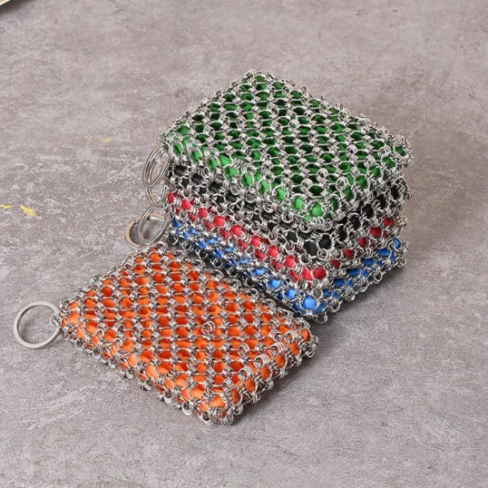 Hochtemperaturbeständiges Silikon-Bürstentopf-Reinigungszubehör aus Edelstahl, 3 Ring – Bild 2