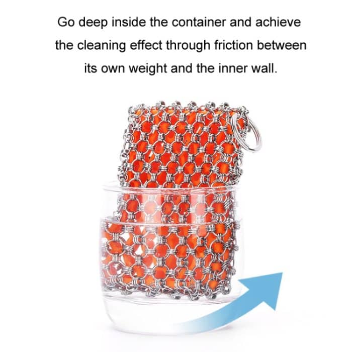 Hochtemperaturbeständiges Silikon-Bürstentopf-Reinigungszubehör aus Edelstahl, 3 Ring – Bild 4