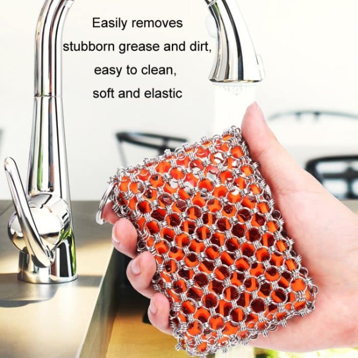 Hochtemperaturbeständiges Silikon-Bürstentopf-Reinigungszubehör aus Edelstahl, 3 Ring – Bild 5