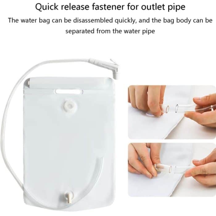 10L Outdoor Camping Tragbarer faltbarer Badewasserbeutel aus PVC – Bild 4