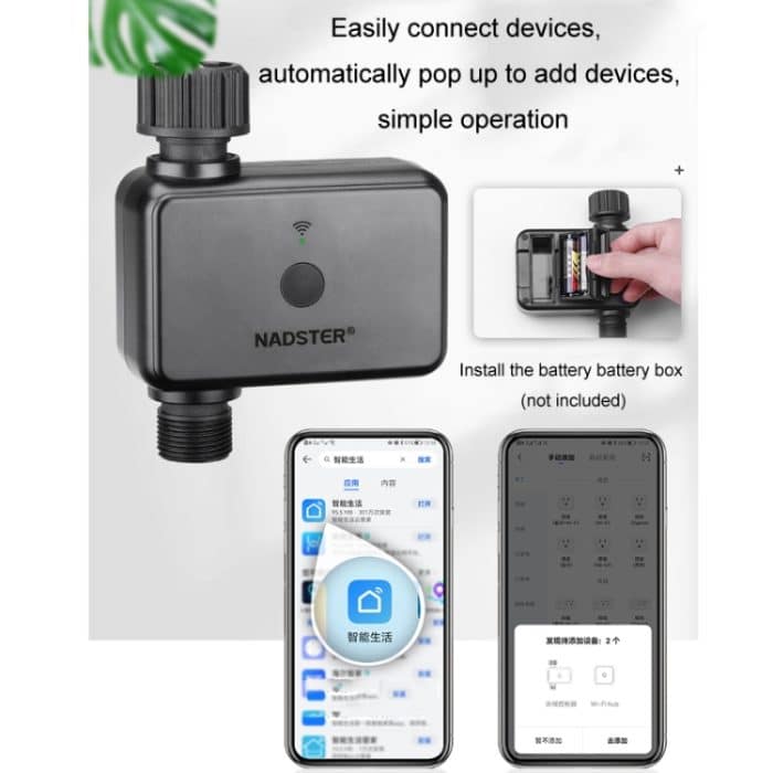 NADSTER Bluetooth WiFi Remote Automatische zeitgesteuerte Blumenbewässerungssteuerung, Single Outlet, Dual Outlet – Bild 7