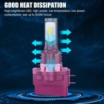 2 Stück H11B 3570 2LED 80 W Auto-Scheinwerferlampen, hohe helle Nebelscheinwerfer, H11B (White), H11B (Yellow), H11B (Ice Blue) – Bild 6