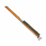 21-Zoll-Pizzaofenbürste mit Holzgriff und Steinschaber, Stainless Steel Wire Bristles Color Spray, Copper Wire Bristles Color Spray, Palm Stalk Fiber Bristles Color Spray, Stainless Steel Wire Bristles Primary Color, Copper Wire Bristles Primary Color...