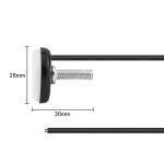 2 stücke 23mm Motorrad Eagle Eye Licht Reverse Rückspiegel Scheinwerfer – Bild 3