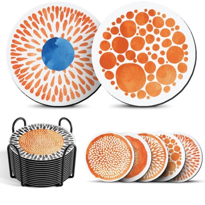 Wärmeisolierende Untersetzer, verbrühungshemmende, hochtemperaturbeständige Tischmatte, A, B, C, D, E, F – Bild 3