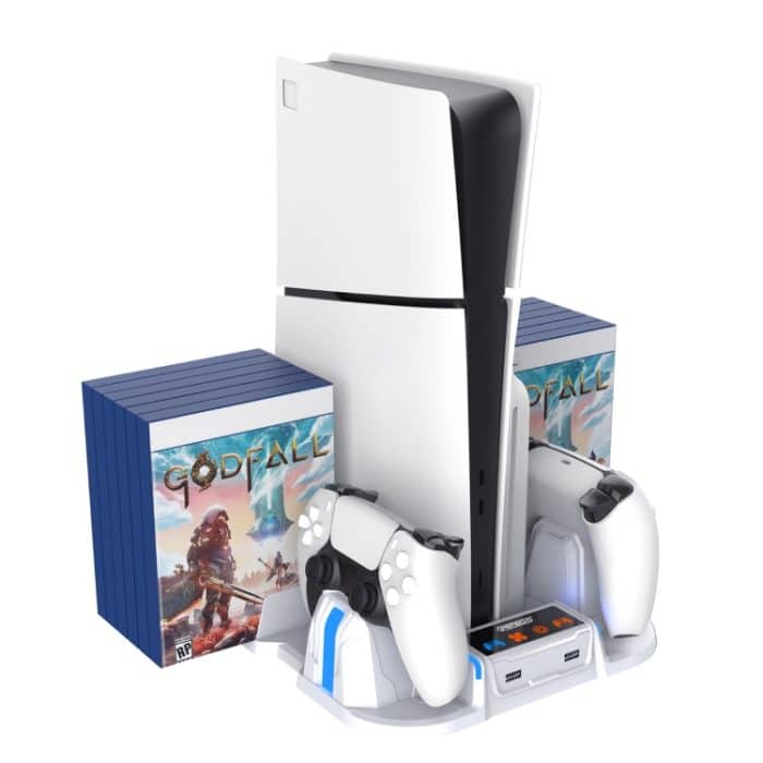 PGTECH GP-521 für Sony PS5 Slim Handle Ladestation Host-Kühlregal mit Disc-Rack, GP-521 Black, GP-521 White – Bild 7