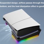 Für Sony PS5 Slim IPEGA PG-P5S021 RGB Light Host Horizontalständer mit 4 USB-HUBs, White, Black – Bild 5