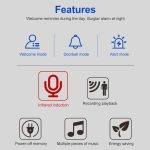 Intelligenter, mit Infrarotsensoren aufzeichnbarer Türklingel-Willkommenslautsprecher mit Sprachaufforderung, N911P – Bild 4