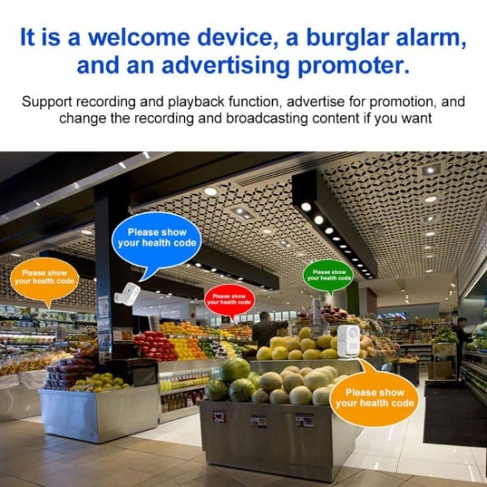 Intelligenter, mit Infrarotsensoren aufzeichnbarer Türklingel-Willkommenslautsprecher mit Sprachaufforderung, N911P – Bild 7