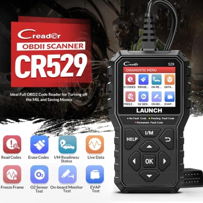 Starten Sie Creader CR529 OBD2-Automotor-Fehlertester-Codescanner – Bild 2
