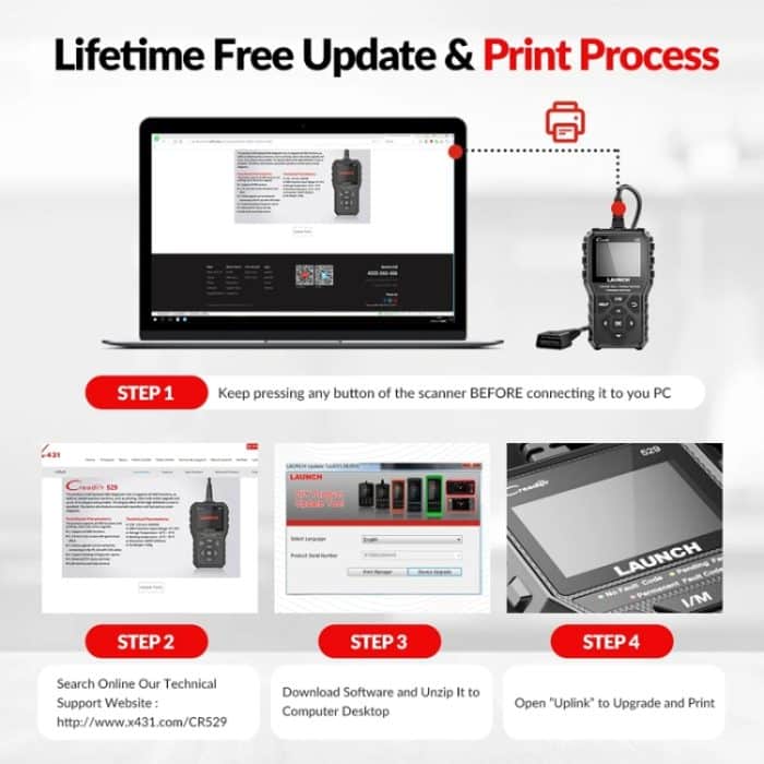 Starten Sie Creader CR529 OBD2-Automotor-Fehlertester-Codescanner – Bild 10